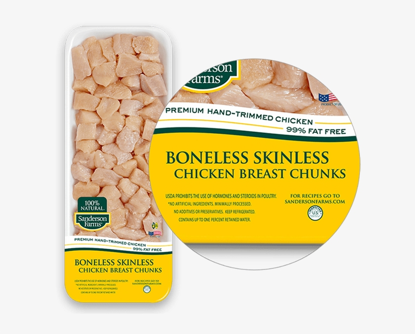 Premium Boneless Skinless Breast Chunks - Chicken, transparent png #6201122