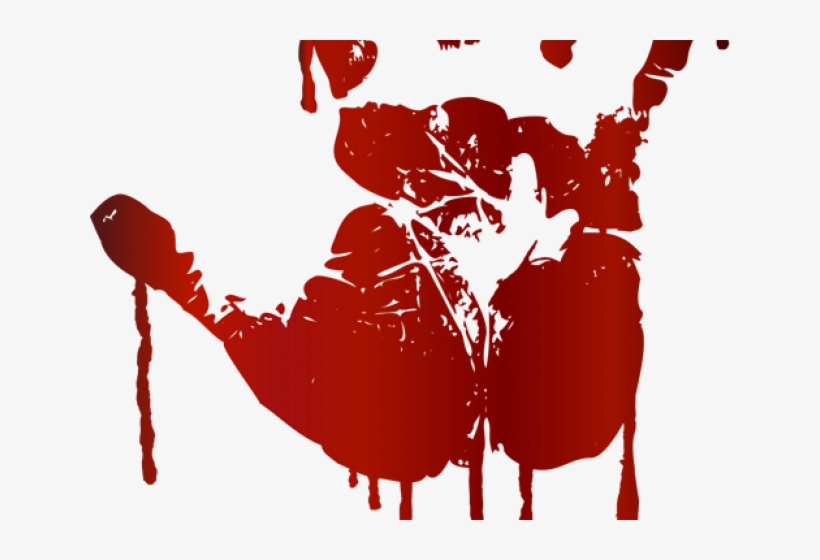 Handprint Clipart Blood - Hand Print, transparent png #6203233