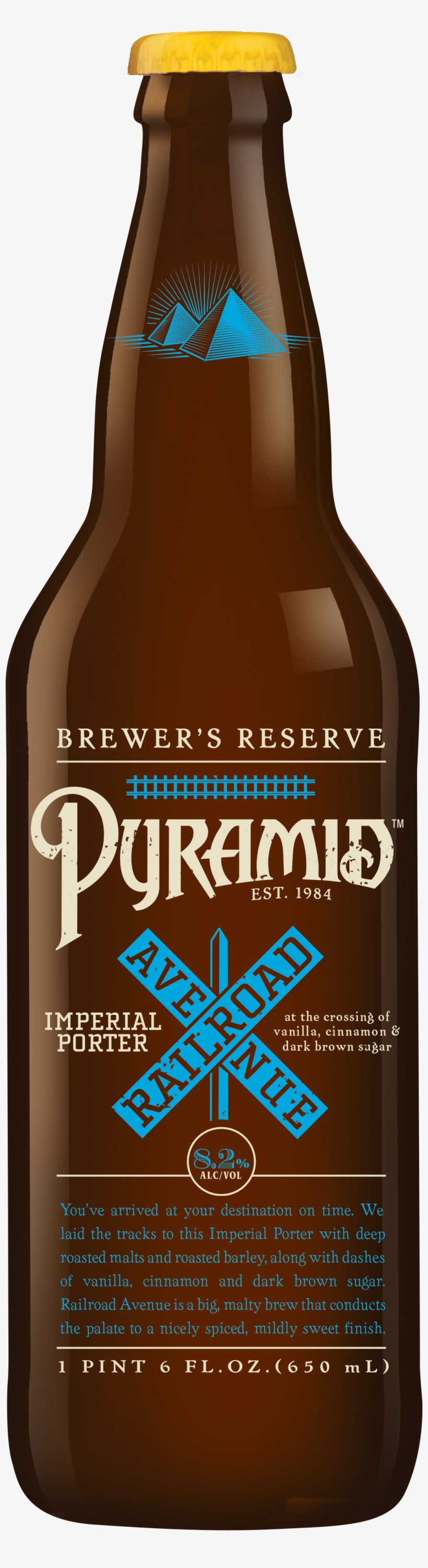 Railroad-avenue 22ozpng - Beer Bottle, transparent png #6203280