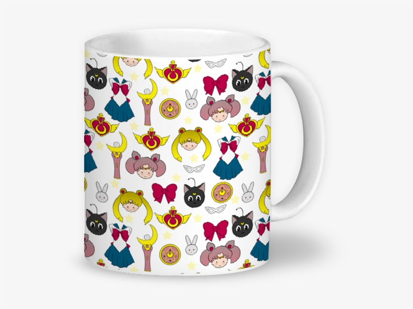 Caneca Sailor Moon Pattern De Tatiana Gomesna - Coffee Cup, transparent png #6203651