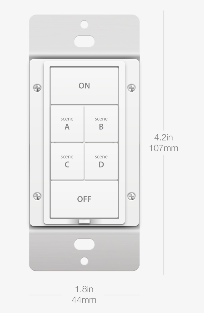 Dimensions Dimmer Front, transparent png #6204747