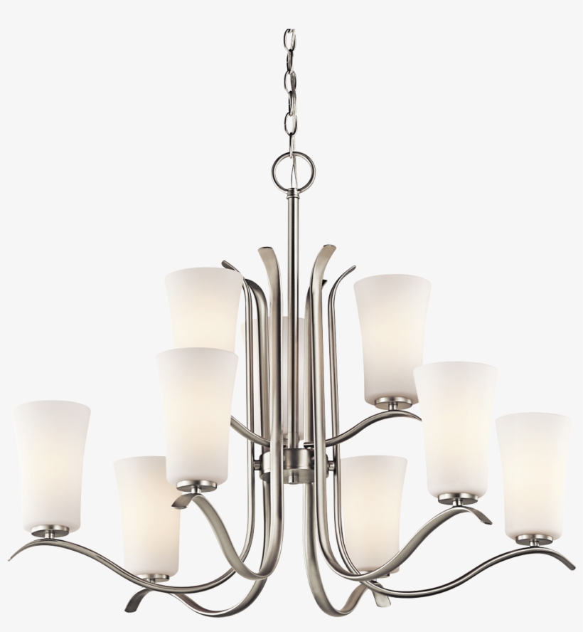 Armida 9 Light Led Chandelier Brushed Nickel - Kichler Armida 9 Light Chandelier, transparent png #6205312