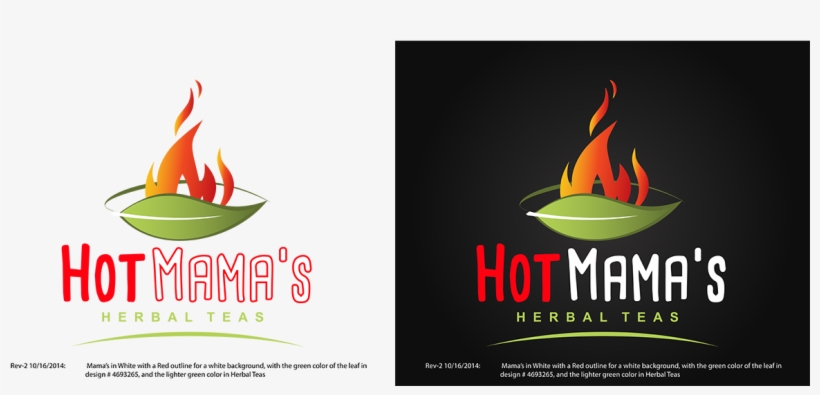 Logo Design By Bourraq For Hot Mama''s Herbal Teas - Design, transparent png #6205446