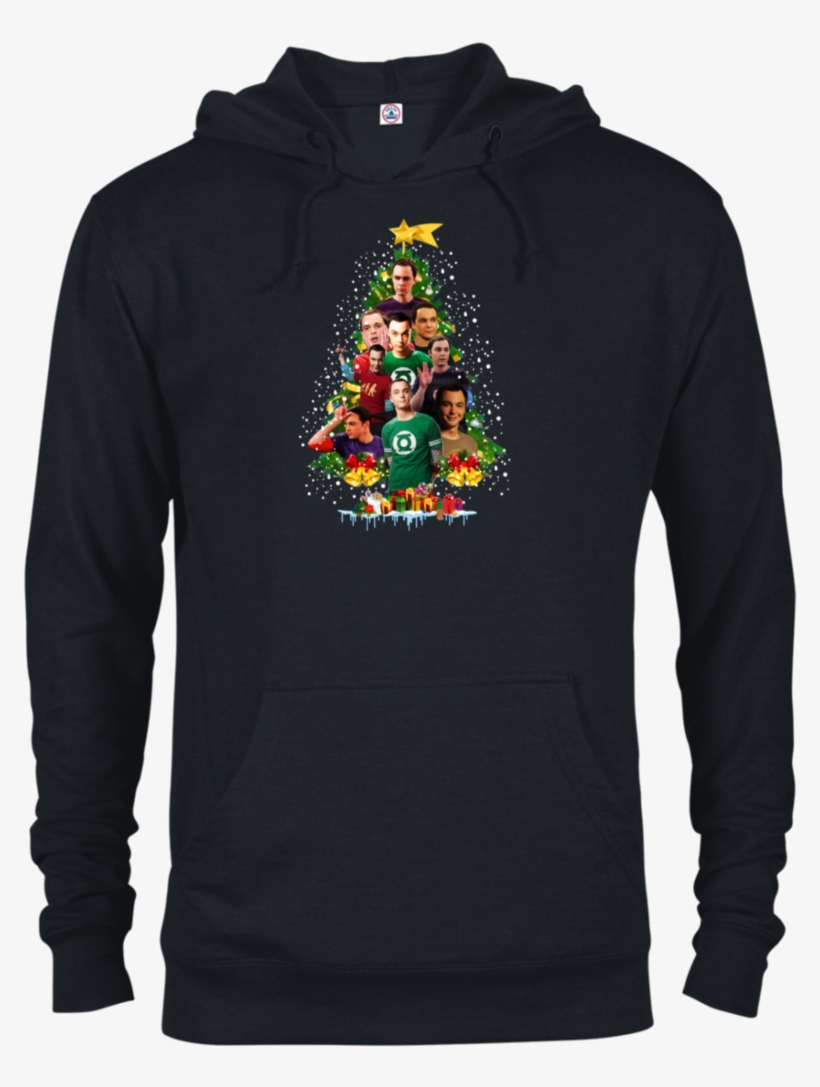 Sheldon Cooper Christmas Tree Shirt - Got Apparel Adult Unisex French Terry Hoodie Halloween, transparent png #6207126