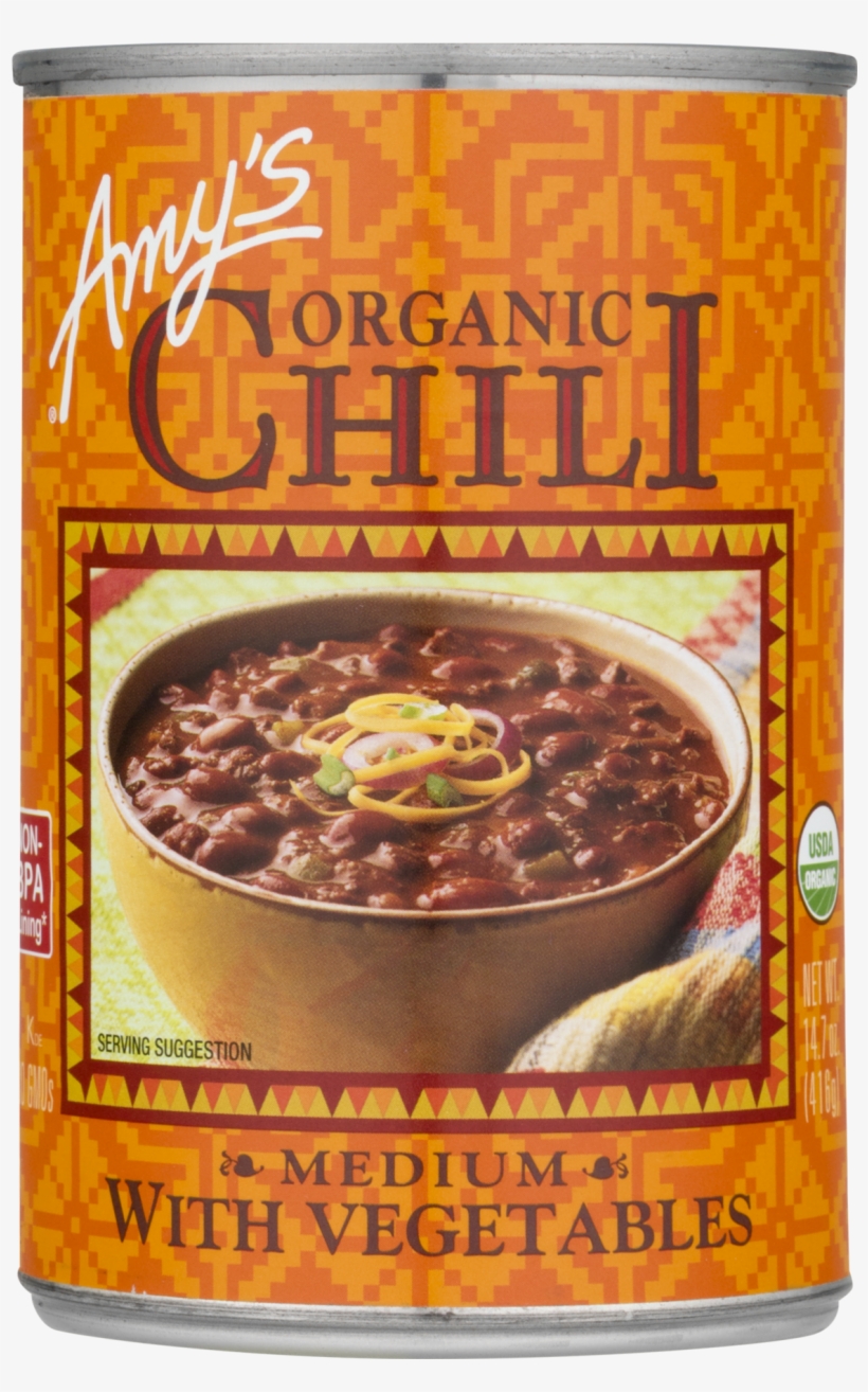 Amy's - Organic Chili Medium With Vegetables - 14.7, transparent png #6207450