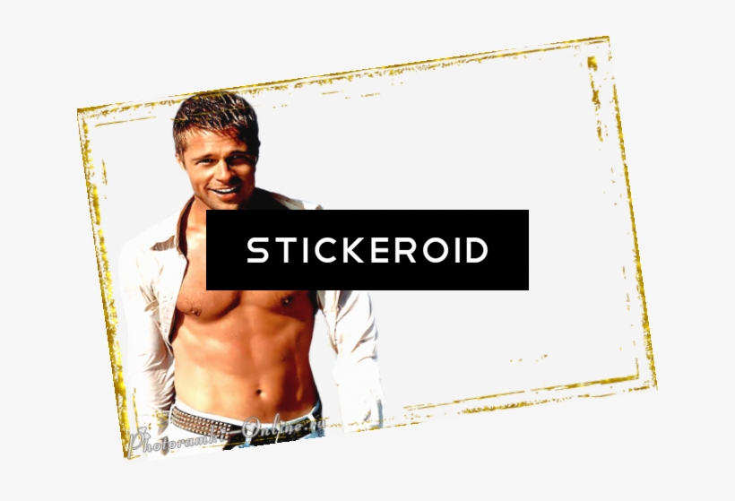 Brad Pitt Celebrities - Barechested, transparent png #6207562