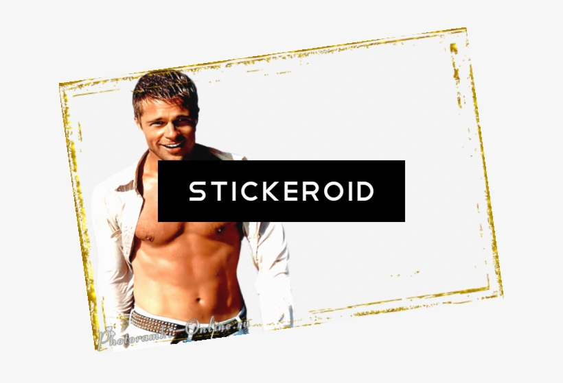 Brad Pitt Celebrities - Barechested, transparent png #6207562