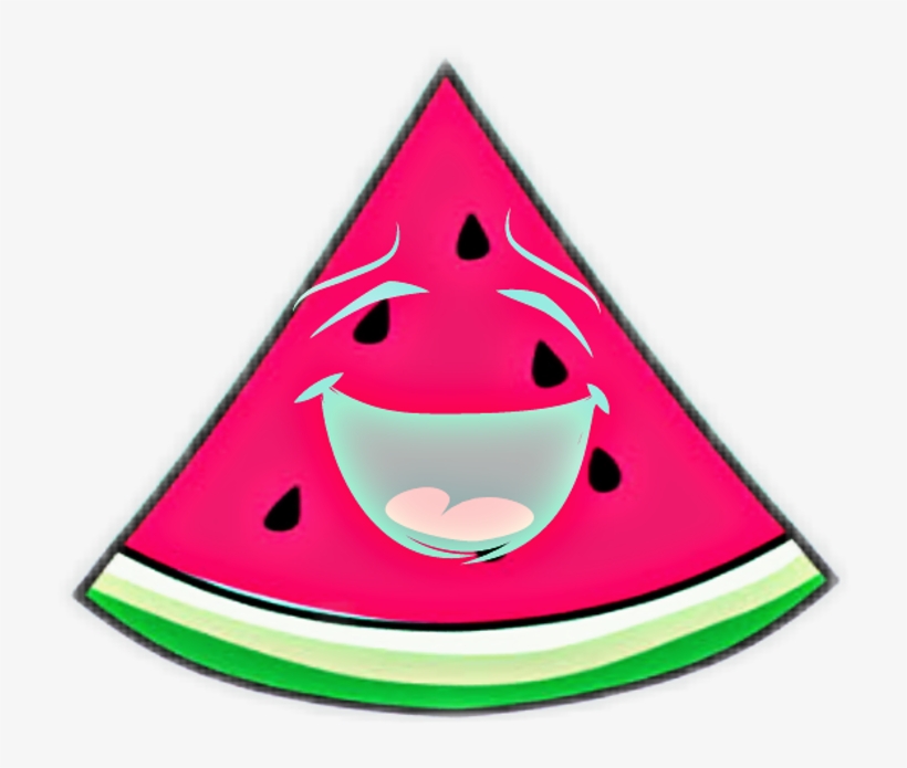 Watermelon Emojisticker Emoji Sticker - Triangle, transparent png #6209045