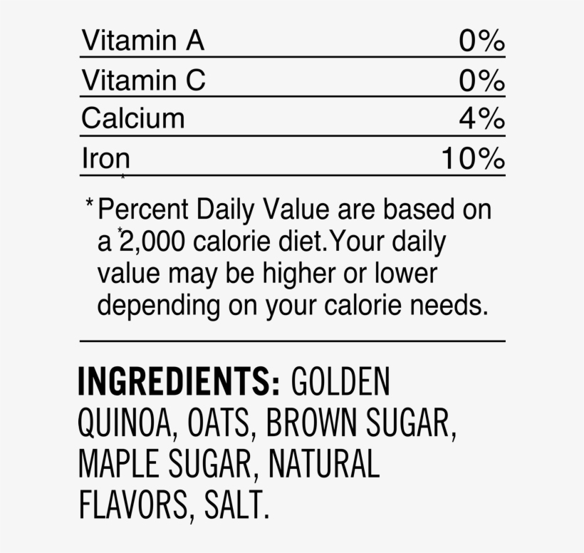 Nutrition Facts Maple Brown Sugar Bottom - Organic Tulsi Ginger Tea, 75g, transparent png #6210455
