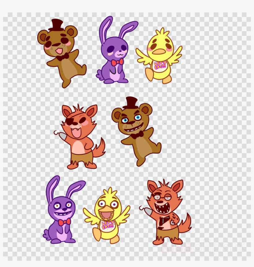 Download Cute Five Nights At Freddy's Clipart Five - Easy To Draw Fnaf Cartoon Style, transparent png #6213318