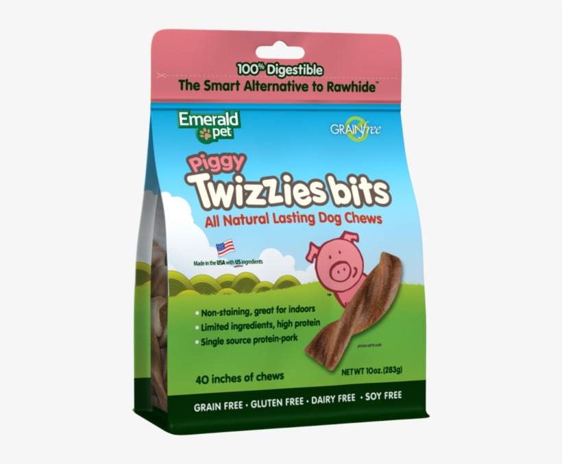 Emerald Pet Grain Free Piggy Twizzies Bits Dog Treats - Smart N' Tasty Grain Free Chicken Chicky Twizzies All, transparent png #6214274