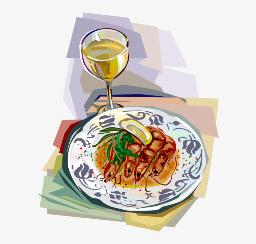 Vector Illustration Of Langostino Prawn Shrimp Seafood - Fast Food, transparent png #6214769
