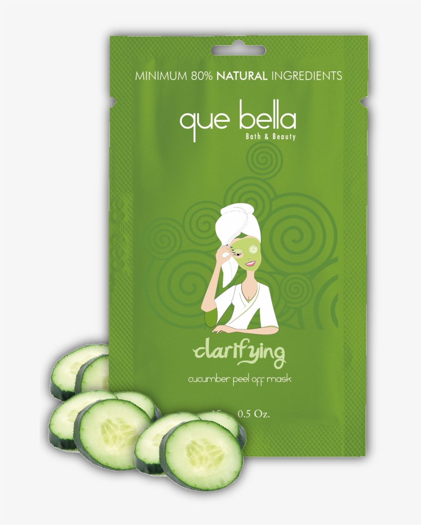 Que Bella Beauty Clarifying Cucumber Peel-off Mask - Que Bella Mud Dead Sea Replenishing Mask - 2.64 Fl, transparent png #6216044