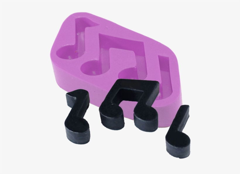 Forma De Silicone Notas Musicais 3 Cavidades - Music, transparent png #6216276