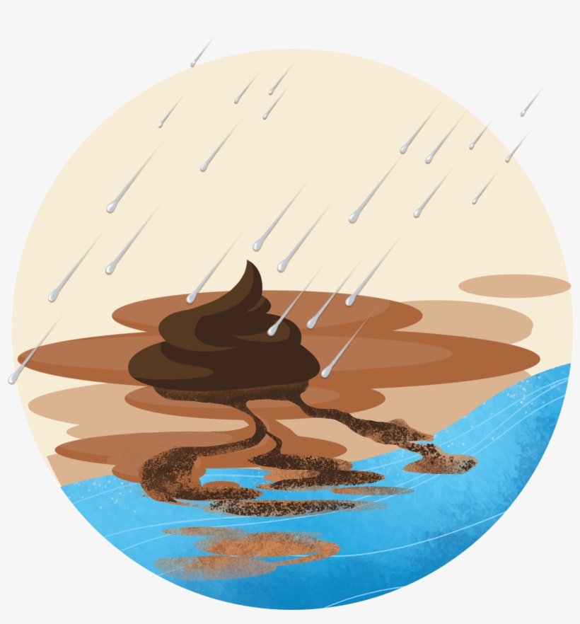 2a Rain On Poos Goes Into River Poo - River, transparent png #6216958
