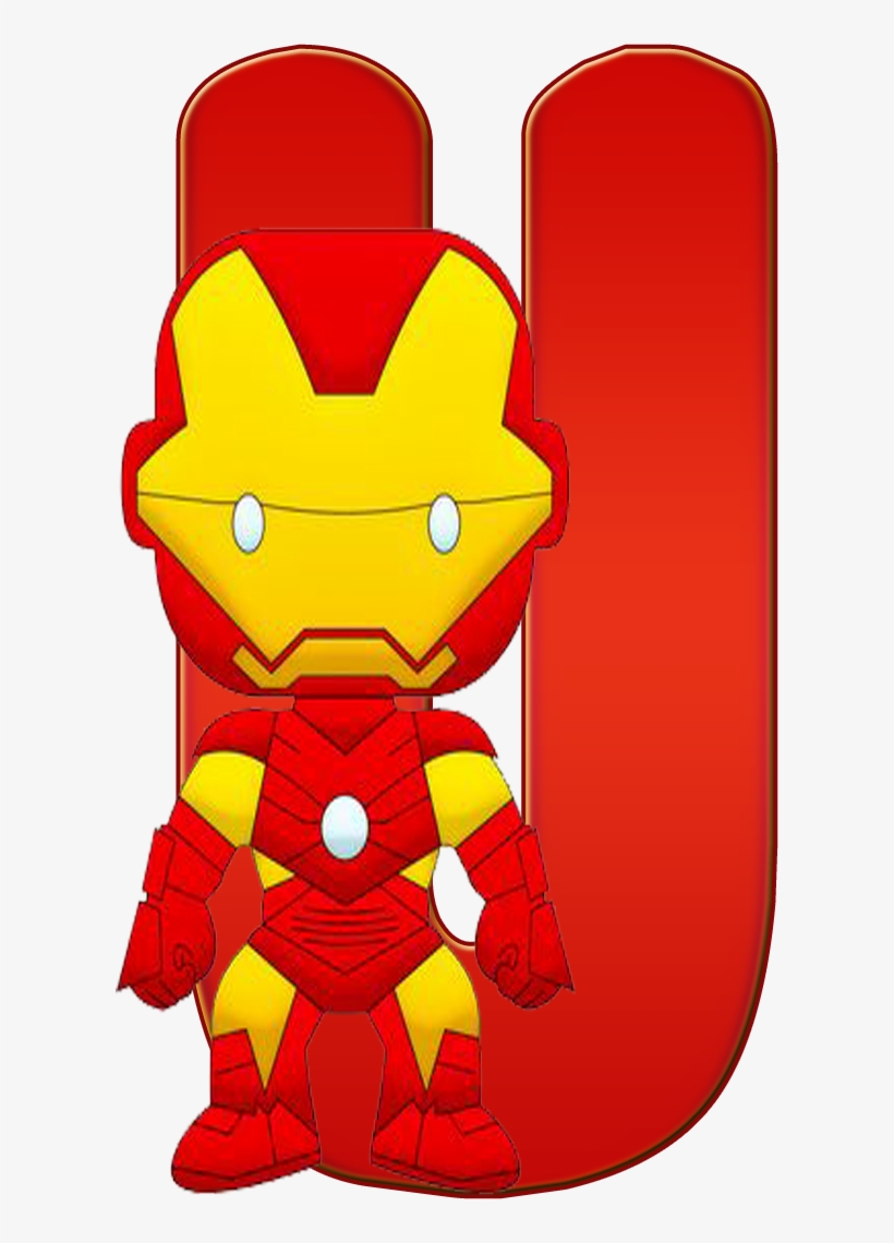 Superheroes Clipart Ironman Symbol - Letra U De Ironman, transparent png #6218930