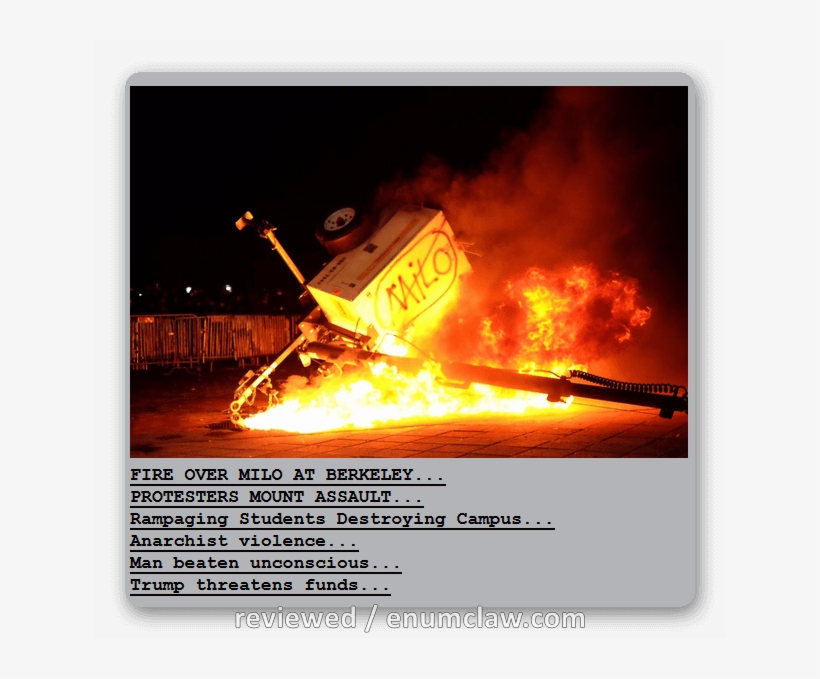 Wonder Not Why Juries Refuse To Embrace Facts And Truth - Berkeley Free Speech Milo, transparent png #6219095