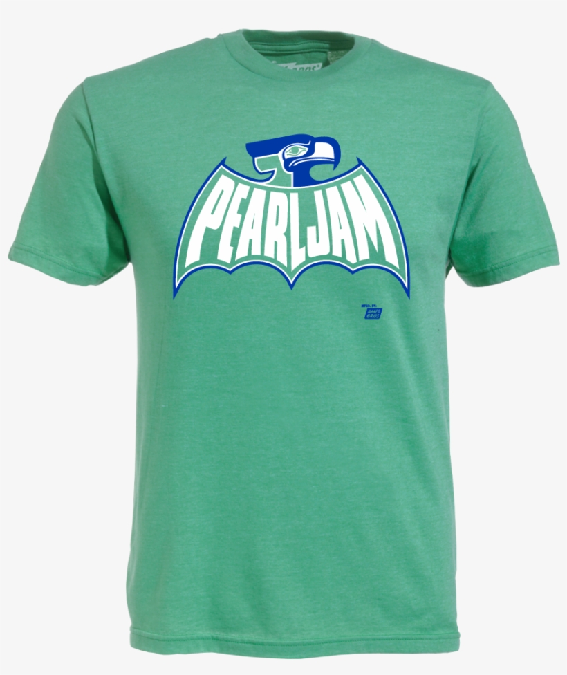 Batman & Seattle Seahawks Inspired “pearl Jam Bathawk” - T-shirt, transparent png #6219249