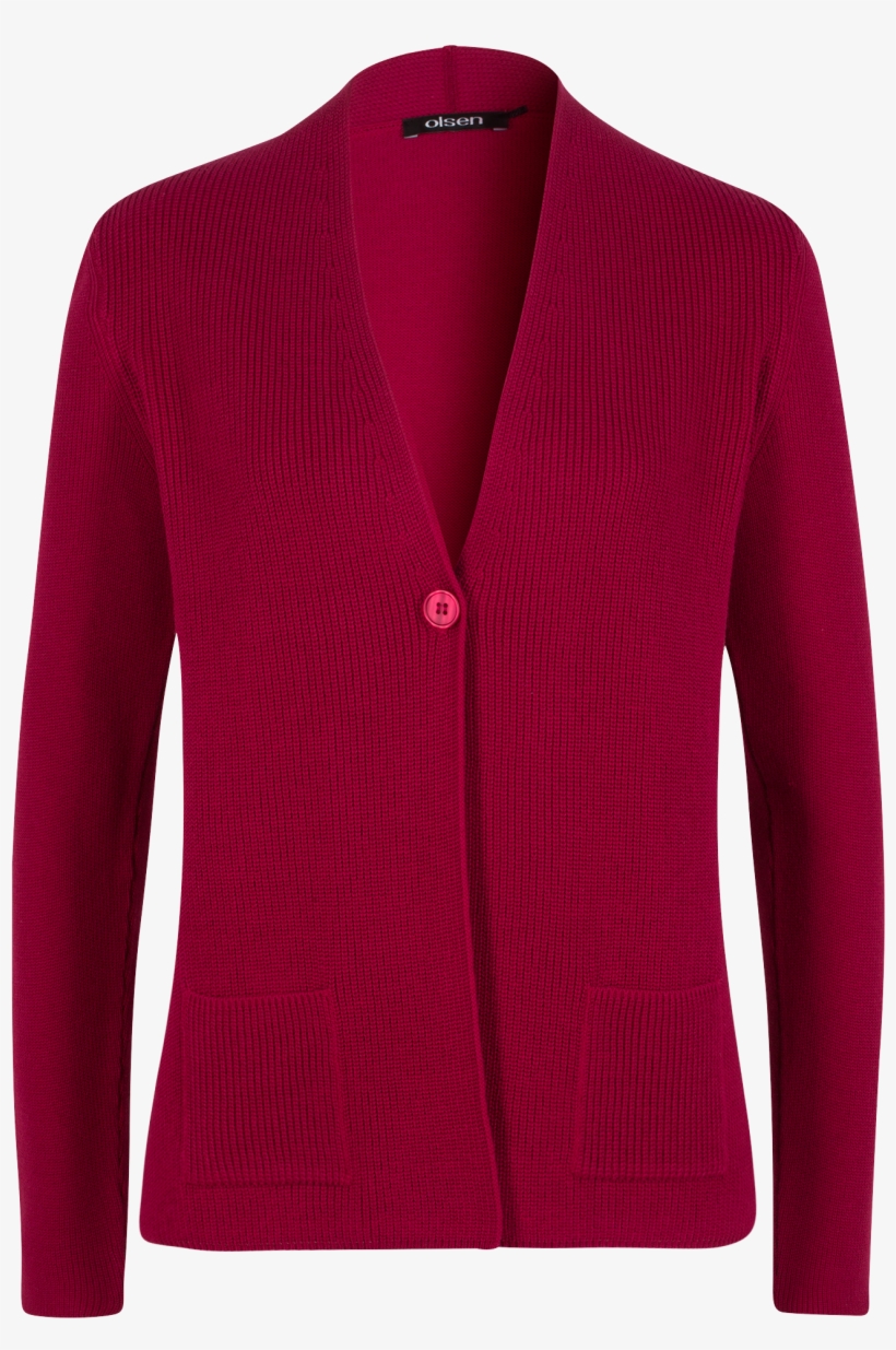 Cardigan Cotton Blend - Olsen Grey Knit Cardigan Colour: Grey Melange, Size:, transparent png #6219382