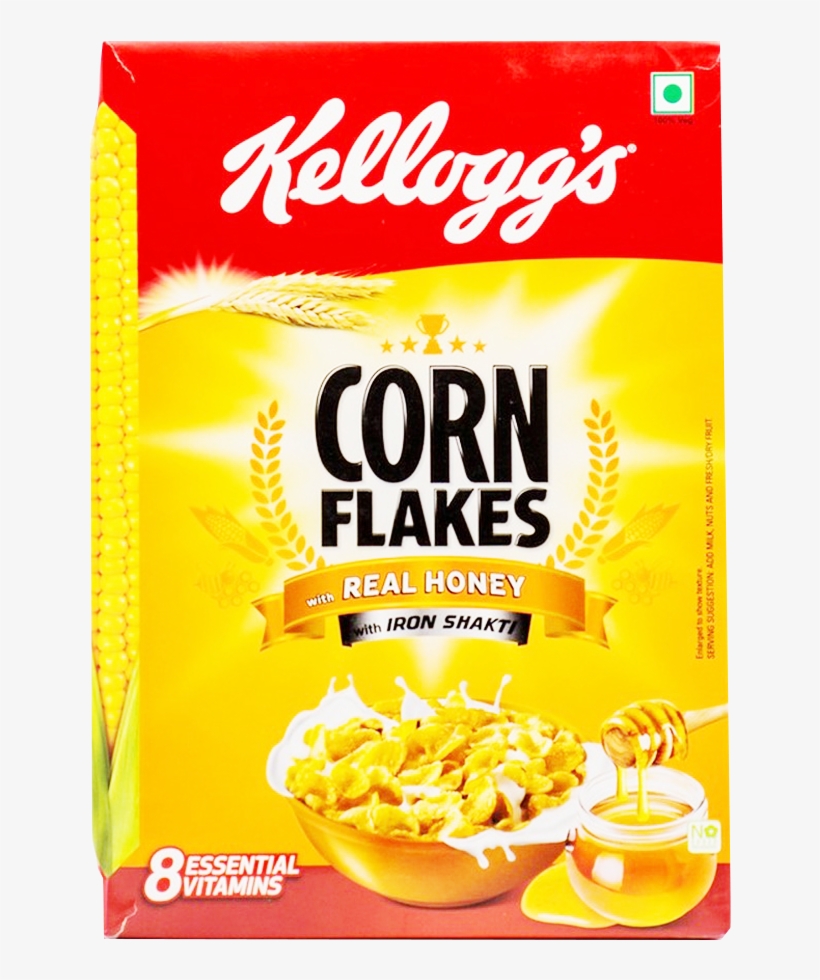 Kellogg's Cereal Corn Flakes Real Honey 300gm - Kellogg's Corn Flakes Original, transparent png #6219597