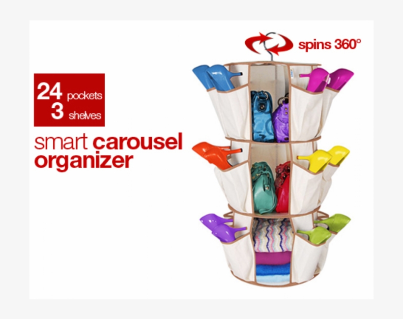 Smart Carousel Organizer As Seen On Tv - Smart Carousel Organizer 3 Shelves, transparent png #6219848