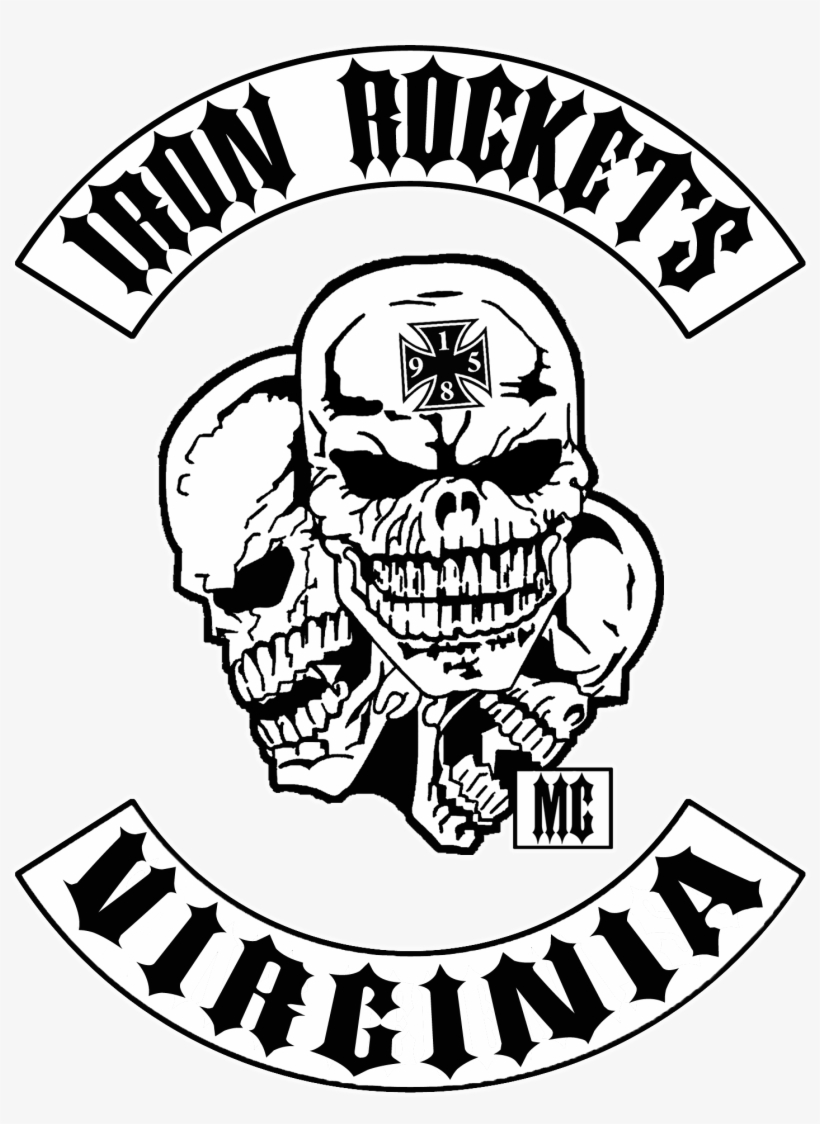 Blue Fireworks Clipart - Iron Rockets Mc Logo, transparent png #6220897