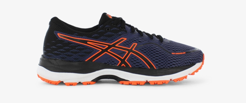 Asics Gel-cumulus 19 Gs Kids Blue Black Shocking Orange - Laufschuhe Asics J Cumulus 19 Gs Limo Yellow/blue, transparent png #6220952