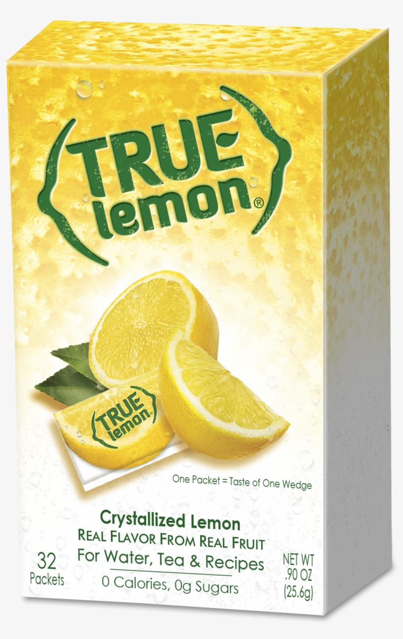 True Lemon Drink Mix, Lemonade, 32 Packets, 1 Box, transparent png #6222756