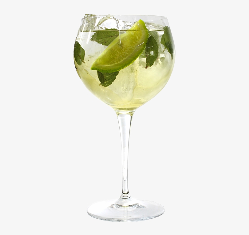Put Mint Into Large Wine Glass, Squeeze In Two Lime - Margarita, transparent png #6223310
