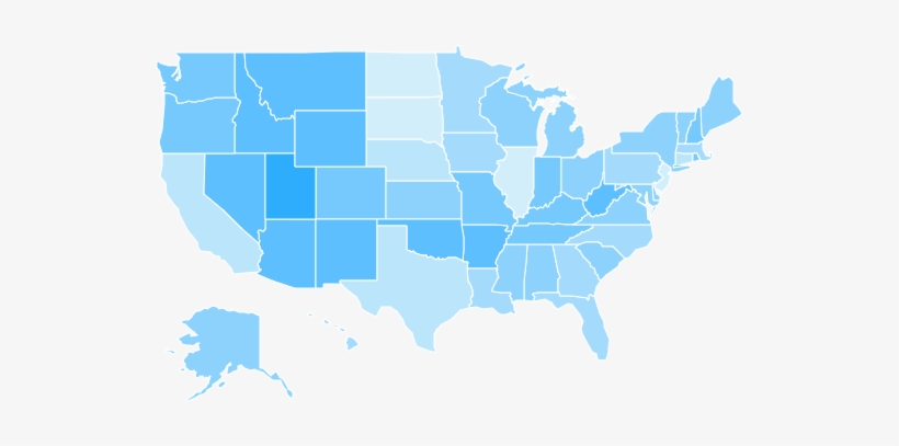 Depression By State - Common Core States 2018, transparent png #6224278