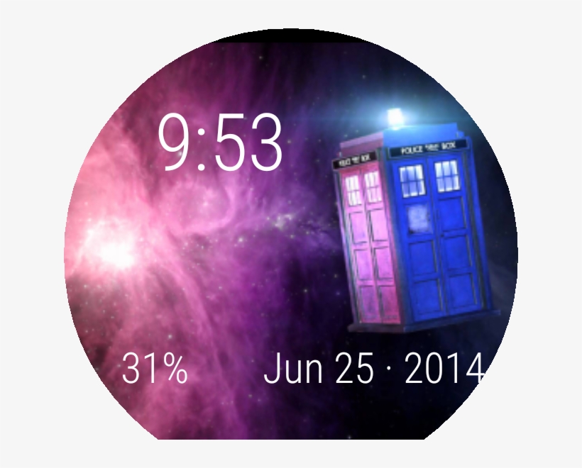 Tardis Watch Face Preview, transparent png #6226130