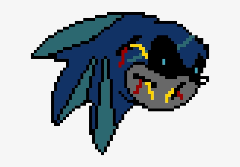 Nitro Metal Sonic V3 - Pixel Art, transparent png #6226389