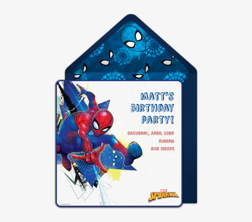 Spider-man Grunge Online Invitation - Spider-man, transparent png #6226465