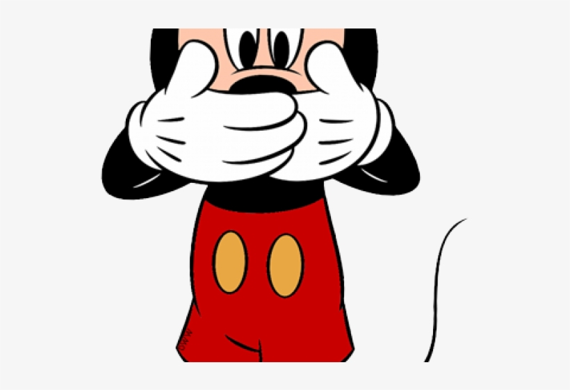Ok Clipart Mickey Mouse Hand - Cartoon Character Covering Mouth, transparent png #6226657