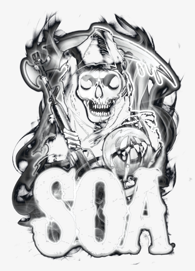 Sons Of Anarchy Smoky Reaper Men's Ringer T-shirt - Shirt, transparent png #6226860