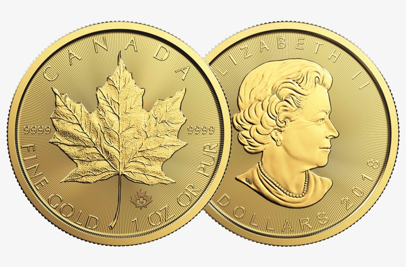 Gold Maple Leaf Coin - 2017 25 Cent Coin - Love My Cat, transparent png #6228674