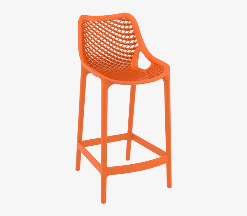 Air Barstool Commercial Furniture For Cafe And Restaurant - Orange Bar Stool Vinyl, transparent png #6228963