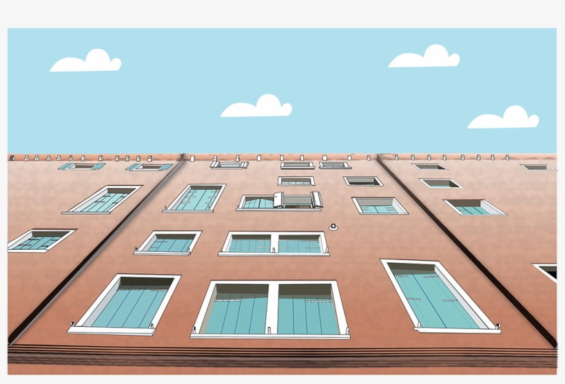 Self Initiated Project, Recreation Of An Old Building - Tower Block, transparent png #6229184