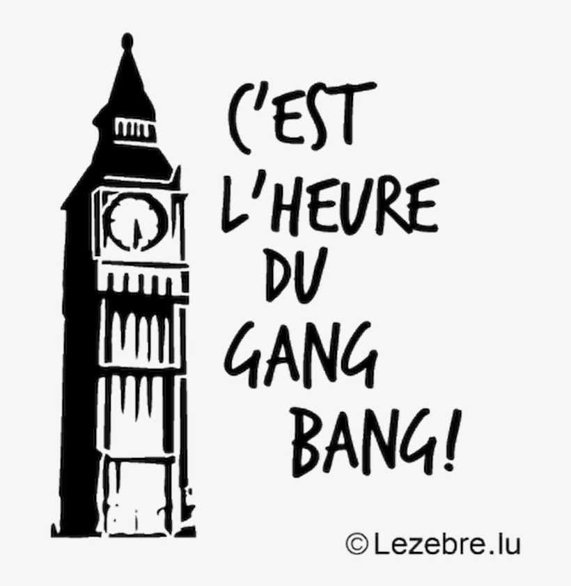 T-shirt "gang Bang" Parody Big Ben - Stop Me Before I Pun Again [book], transparent png #6229720