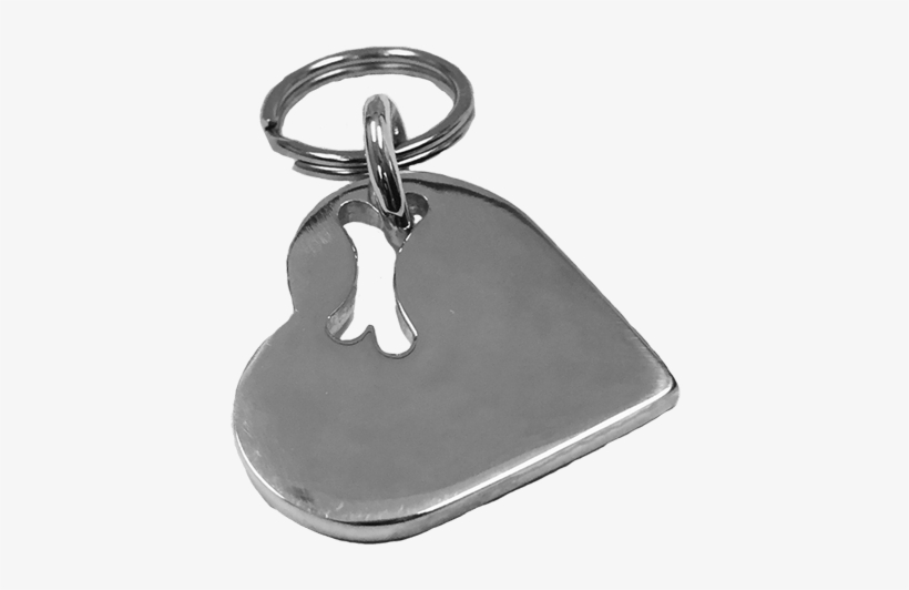 Medium Heart Cut-out Bone Tag Sterling Silver - Shop Silver Bones, transparent png #6232339
