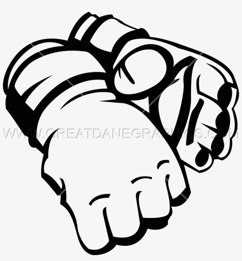 Gloves Clipart Ufc Glove - Mma Gloves Art, transparent png #6232485