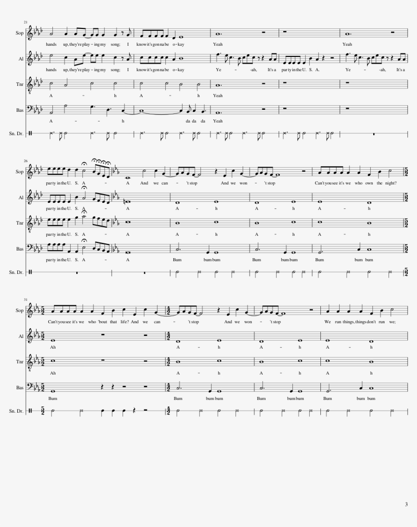 Miley Cyrus Medley Sheet Music Composed By Arr, transparent png #6233754