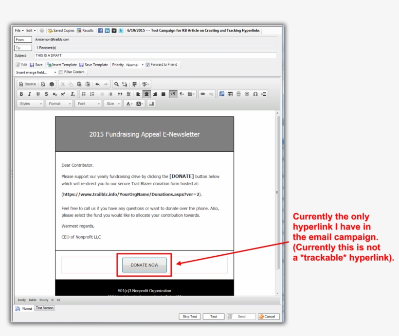 Once Your Email Message Is Complete, Click The [test], transparent png #6237065