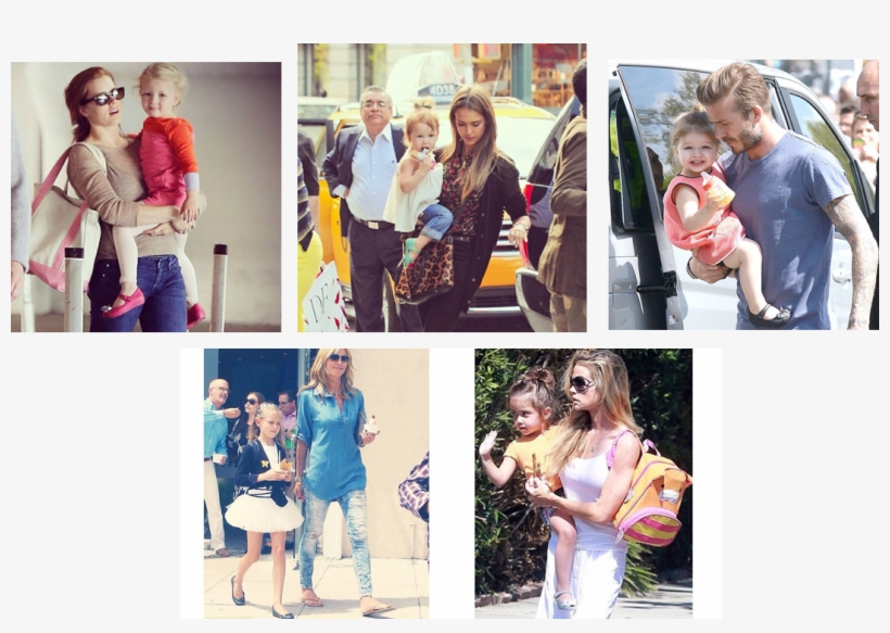 They're Also Worn By Toddler Celebrities Too Like Children - Collage, transparent png #6238231