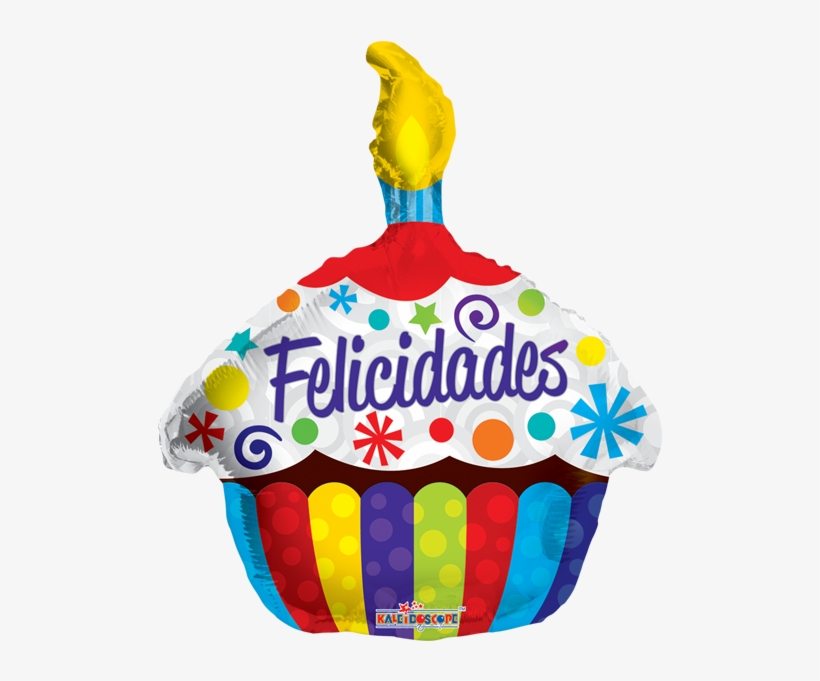 Globo 18″ Felicidades - 18" Felicidades Cupcake Balloon - Mylar Balloons Foil, transparent png #6238232