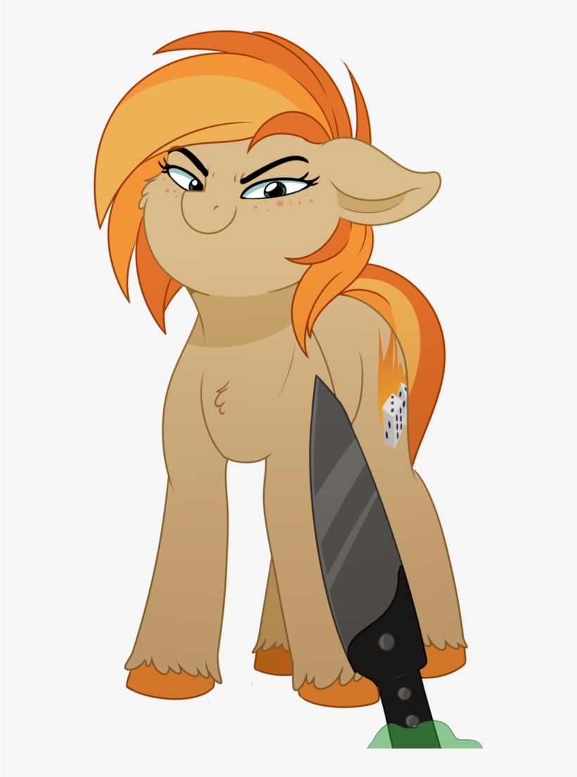 Php61, Colored Sketch, Earth Pony, Female, Knife, Knife - Artist, transparent png #6239467