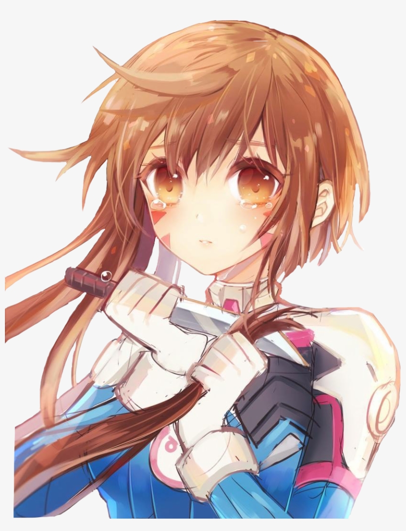 Report Abuse - Anime Girl Cortandose El Pelo, transparent png #6239770