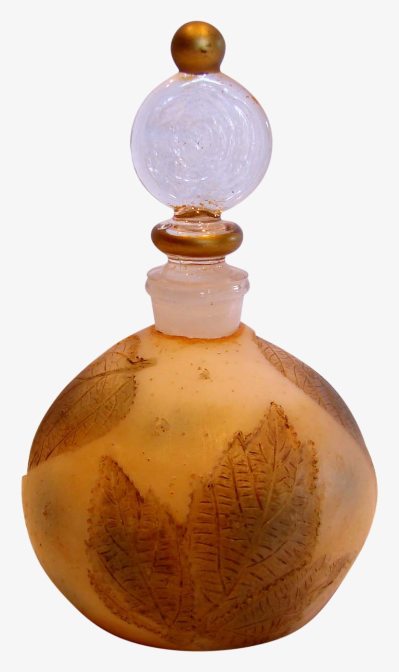 French Art Glass Scent Perfume Bottle Intaglio Cut - Perfume, transparent png #6243649