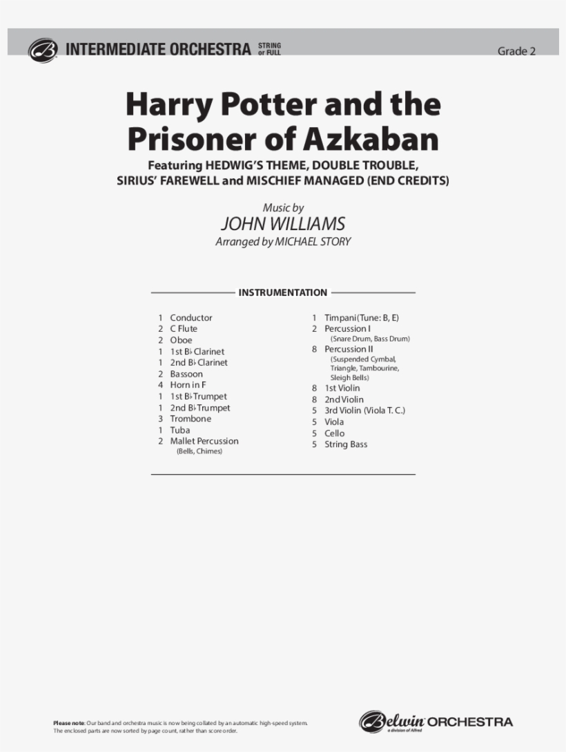 Harry Potter And The Prisoner Of Azkaban Thumbnail - Harry Potter And The Prisoner Of Azkaban Music Score, transparent png #6244381