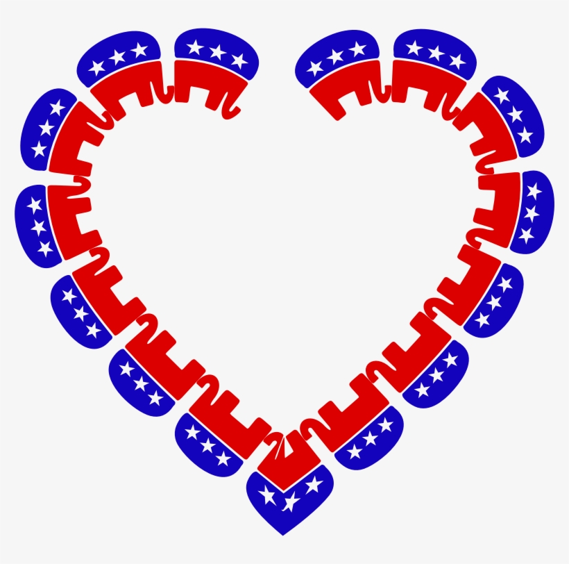 Republican Heart - Clip Art, transparent png #6245205